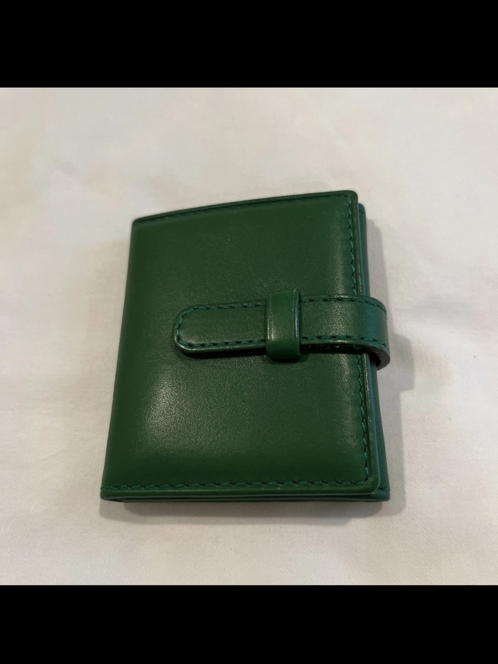vintage coach green leather tri-fold photobook 💚